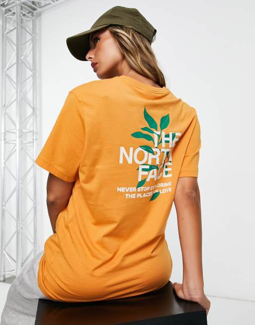 The North Face Leaves Graphic back print boyfriend fit t-shirt in