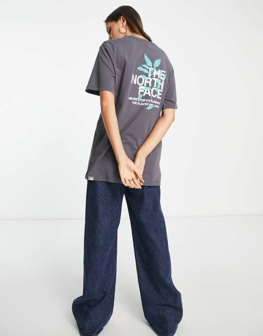 The North Face - Leaves Graphic - T-shirt boyfriend grigia con stampa sul retro - In esclusiva su ASOS