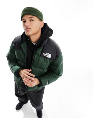 The North Face Lhotse down puffer jacket in pine green and black - ASOS Price Checker
