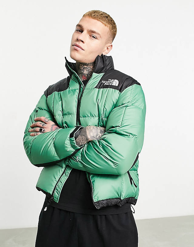 The North Face - lhotse down puffer jacket in green and black