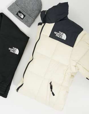 beige north face coat