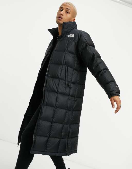 The North Face Lhotse full length down duster coat in black