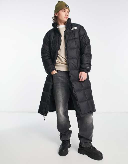 The North Face Lhotse full length down duster coat in black