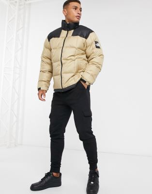 khaki north face coat