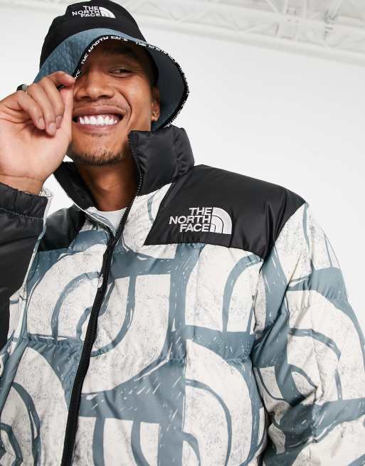 North face blue and best sale white jacket