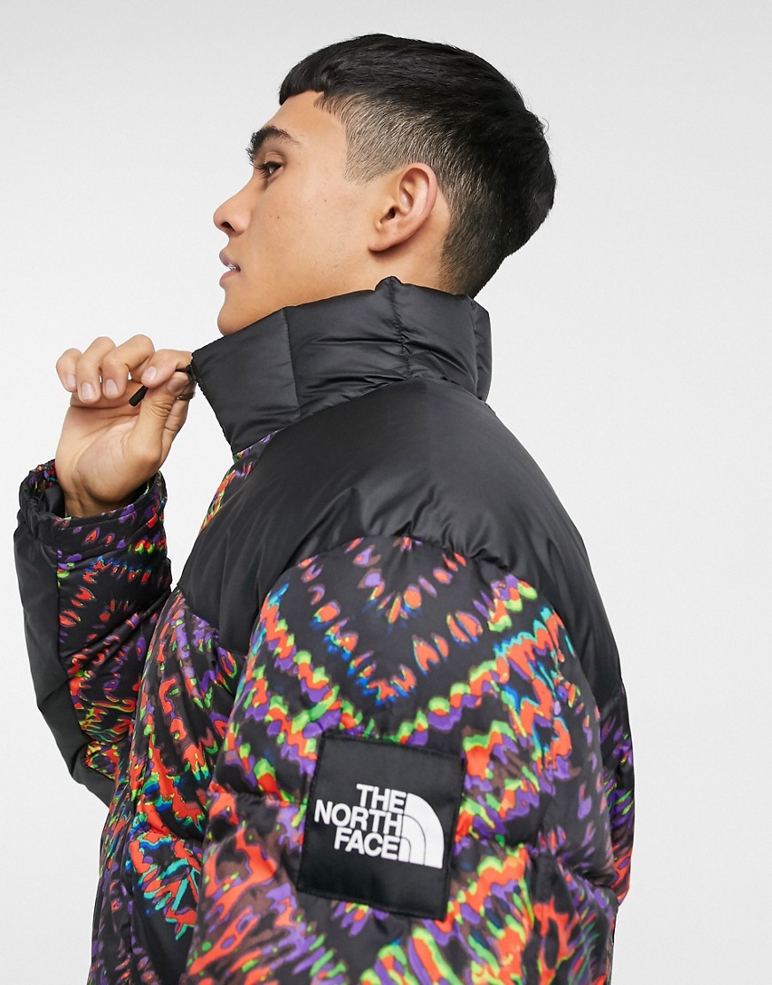 The North Face Lhotse puffer jacket in multi-Red