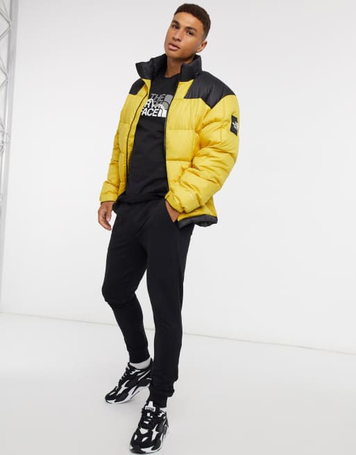 The North Face Lhotse puffer jacket in yellow | ASOS