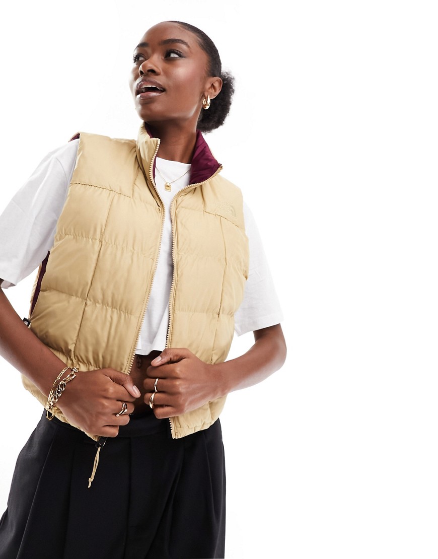 The North Face Lhotse Reversible Vest In Beige-neutral