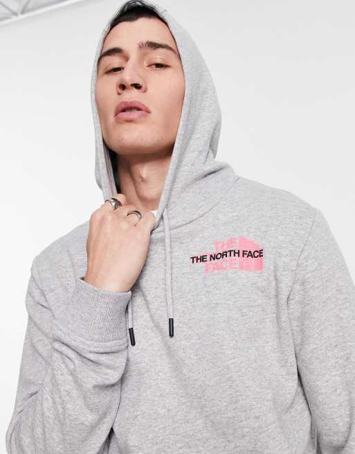 The North Face Graphic hoodie in gray Exclusive to ASOS