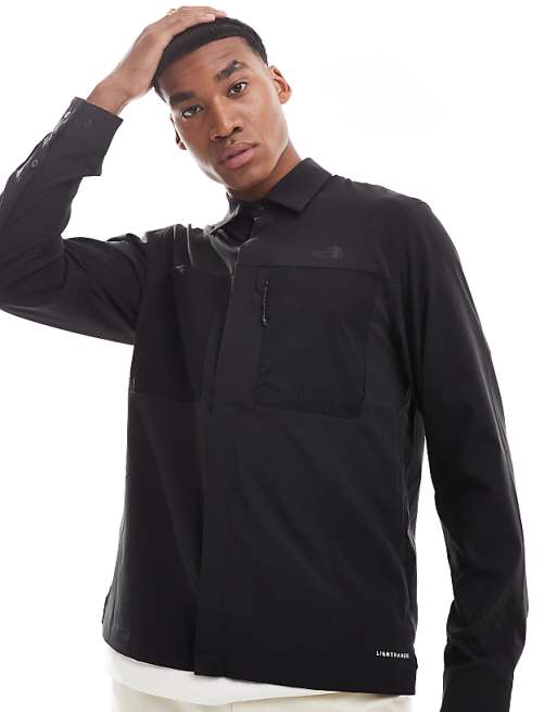 north face dress shirt The Mens XL Gray Modal Blend Long Sleeve Button Down Hiking and has UPF 40+ sun protection for all The North Face Lightweight Travel