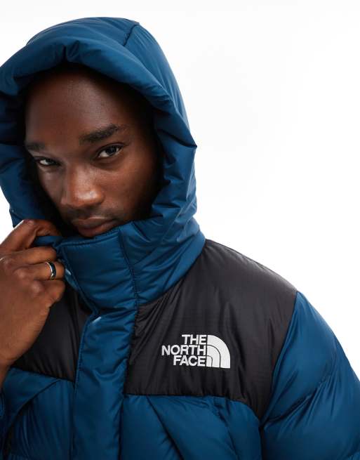 North face puffer jacket blue on sale