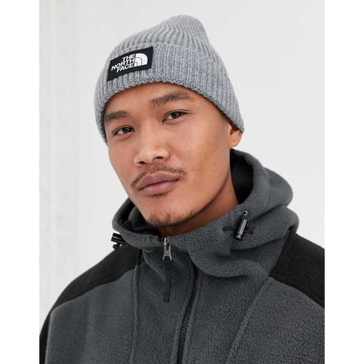 The North Face Logo Box Beanie - Heather Gray