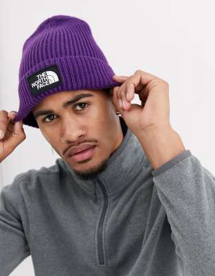 purple north face hat