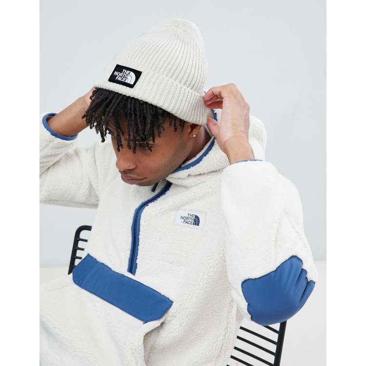 The North Face Big Box Logo Beanie in White for Men