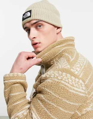 The North Face Beanie Hat With Embroidered Logo In Brown