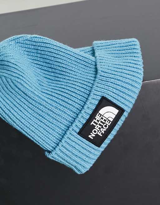 The North Face Youth Tnf Box Logo Cuff Beanie Hero Blue Bonnets