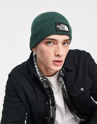 Green north sale face beanie