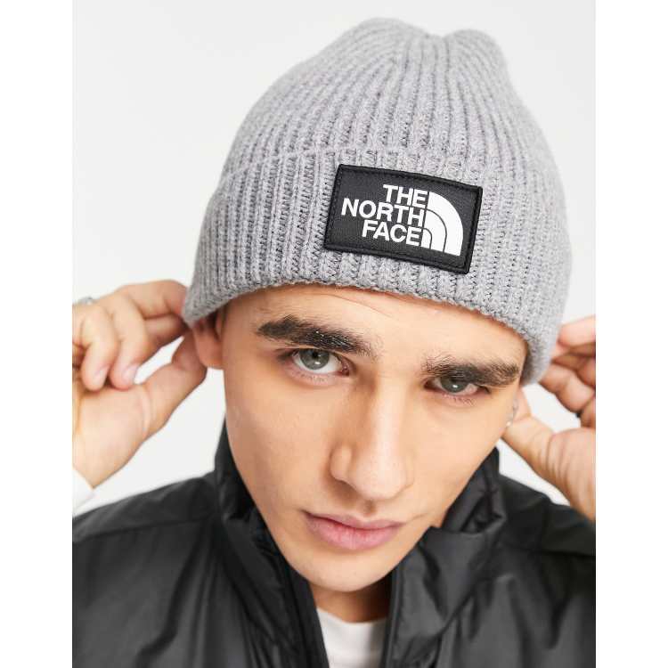 North face beanie deals grey