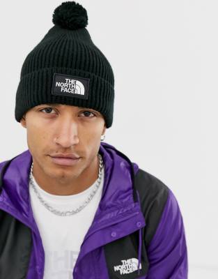 the north face infant baby box logo pom beanie