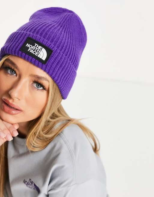 Purple north face store hat