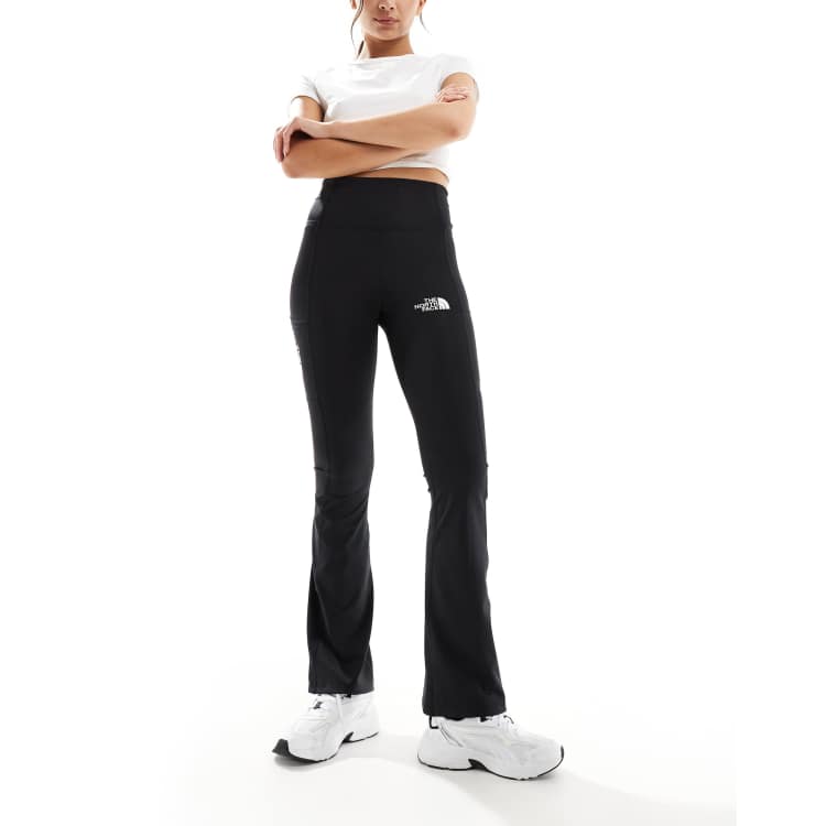 The North Face logo flared leggings in black | ASOS