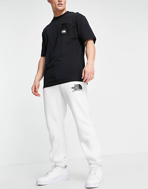 The North Face Logo joggers in white