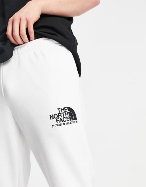 The North Face Logo joggers in white ASOS