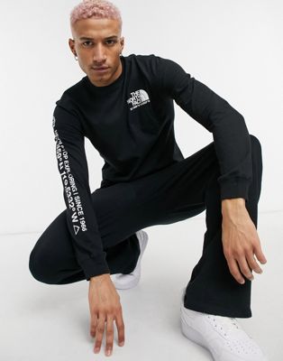 The North Face Logo + long sleeve t-shirt in black | ASOS