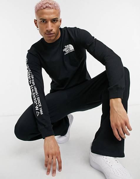 The North Face Logo + long sleeve t-shirt in black