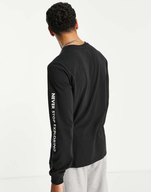 The North Face Small Logo long sleeve T-shirt in black