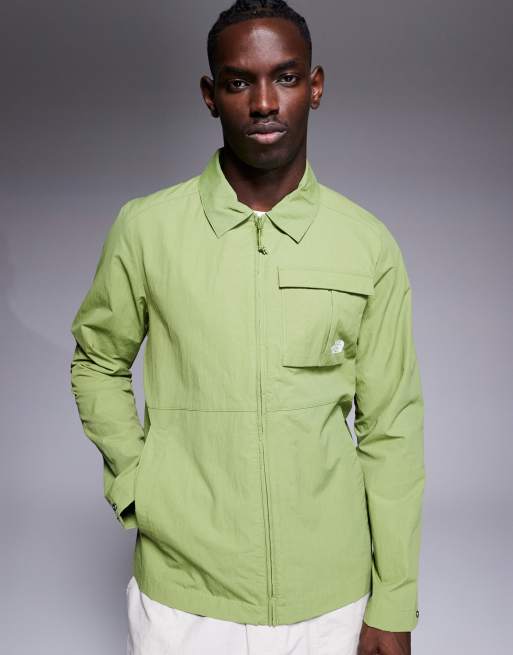The North Face logo pocket zip overshirt in green exclusive to ASOS ASOS