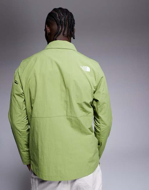The North Face logo pocket zip overshirt in green exclusive to ASOS, 4 of 4