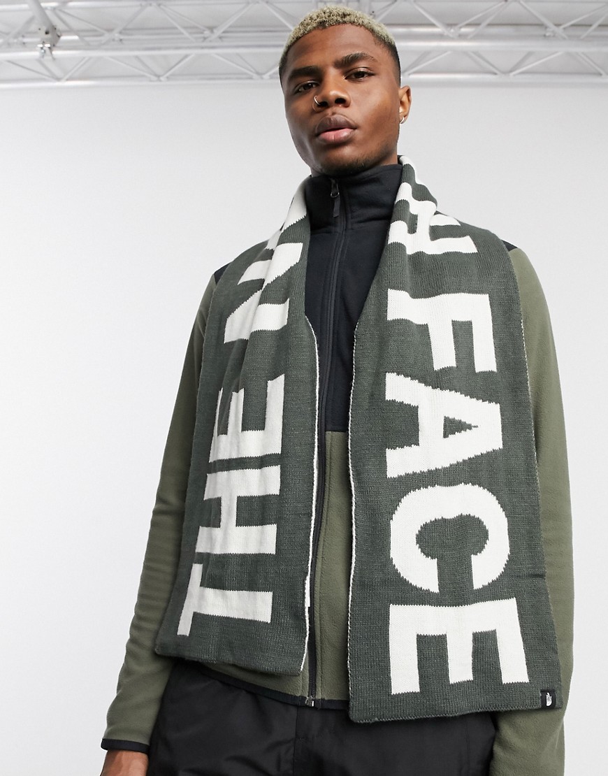 The North Face Logo scarf in gray-White