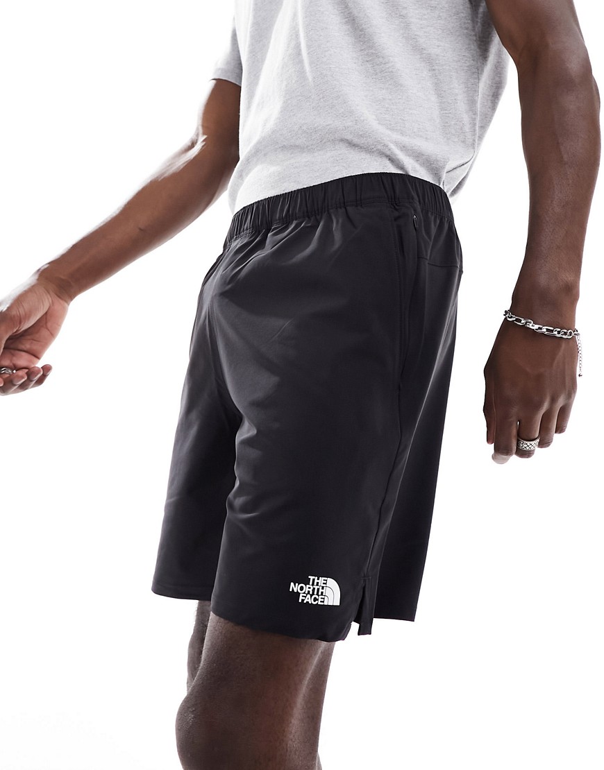 The North Face logo shorts in black