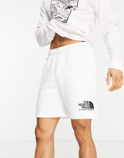 The North Face Logo + shorts in white