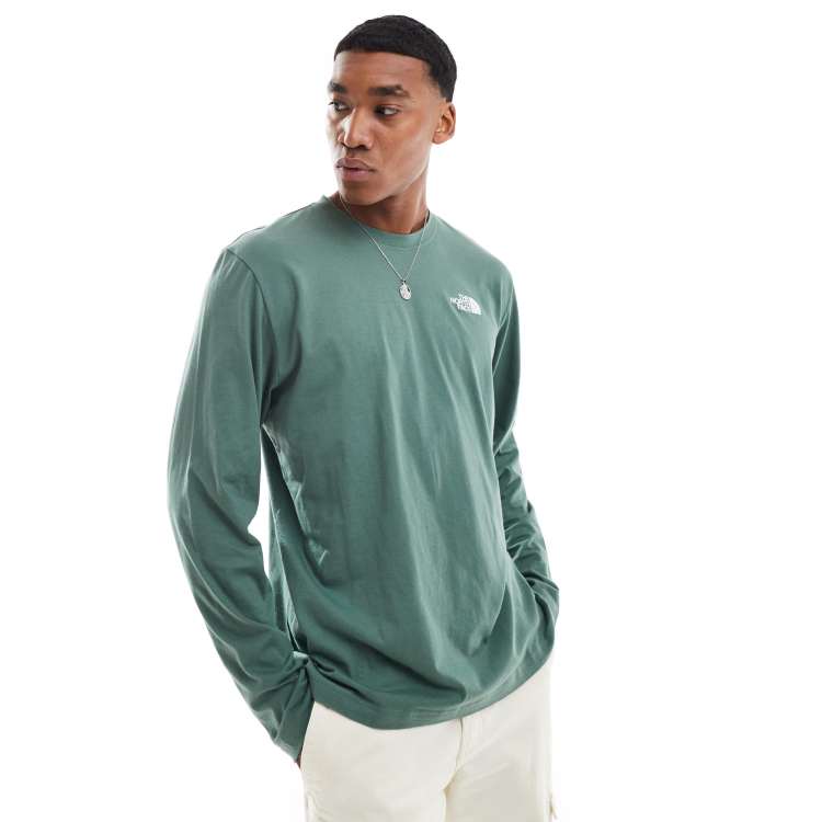The North Face long sleeve Evolution Tee in green | ASOS