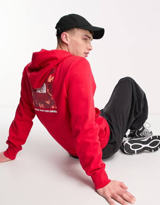 TH Monogram Print Hoody, Red