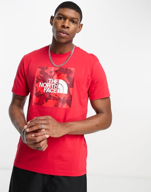 North face red hot sale shirt