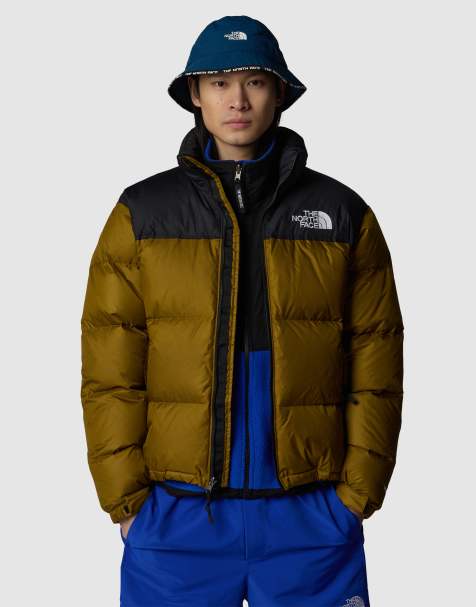 The North Face M 1996 retro nuptse puffer jacket in green & black - view 1