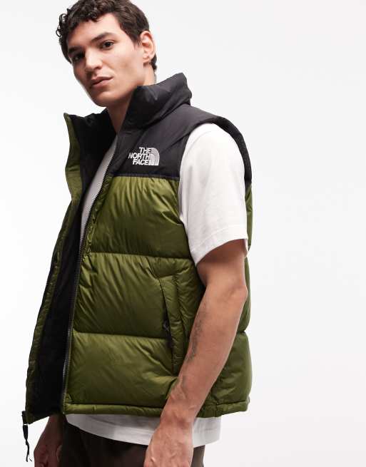 The North Face – M 1996 Retro Nuptse – Weste in Woodland Green/TNF Black, 4 von 5