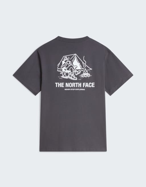 The North Face M campfire relaxed ss tee in anthracite grey/tnf whi, 4 of 4