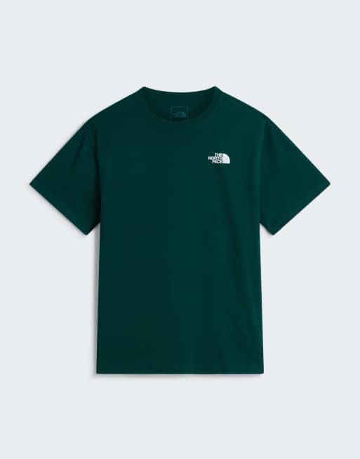 The North Face M campfire relaxed ss tee in hunter green/tnf white, 4 of 4