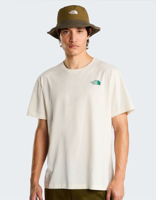 The North Face M campfire relaxed ss tee in white dune/evergreen, 2 of 4