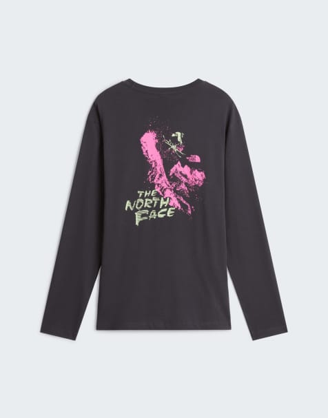 The North Face M Descent Oversized Langarm-T-Shirt in Anthrazitgrau/Vibrant - view 1