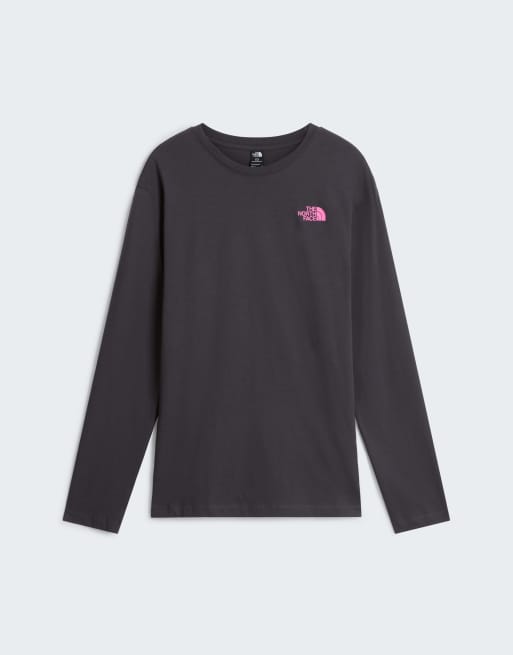 The North Face M Descent Oversized Langarm-T-Shirt in Anthrazitgrau/Vibrant, 4 von 4