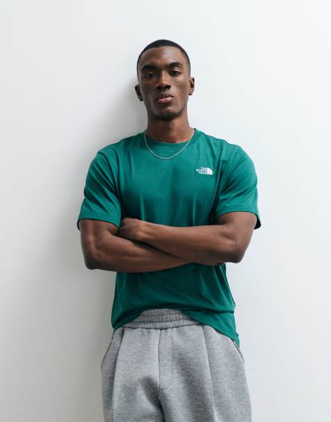 The North Face M evolution simple dome regular short sl in evergreen/tnf white - view 1