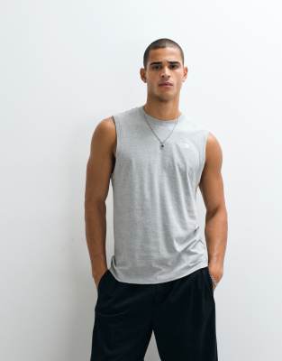 M Evolution - Simple Dome - Tanktop in meliertem TNF-Blassgrau Grau XL