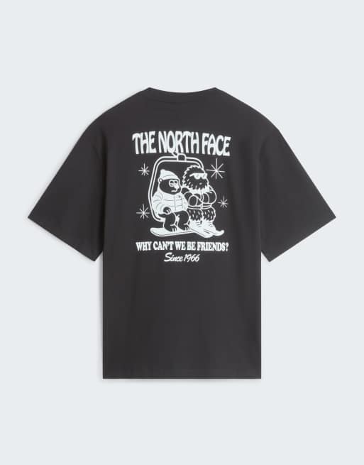 The North Face M let's be buddies oversized ss tee in tnf black/tnf white, 3 of 4