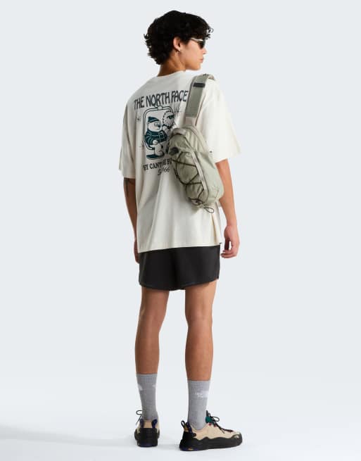 The North Face M let's be buddies oversized ss tee in white dune/pacific teal, 2 of 4