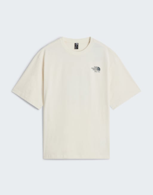 The North Face M let's be buddies oversized ss tee in white dune/pacific teal, 3 of 4